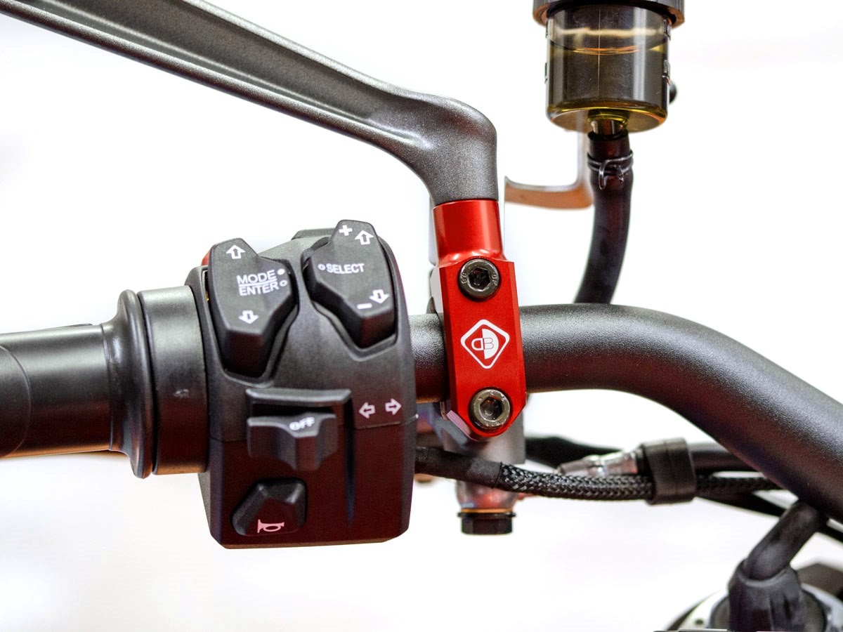 Ducabike Mirror Mount Handlebar Clamp for Brembo Semiradial, RCS, and